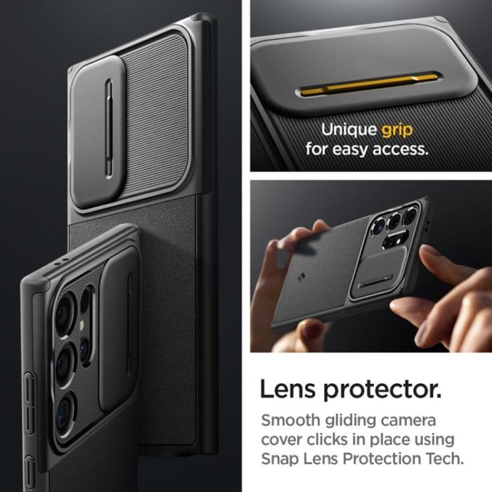 Spigen - Spigen Galaxy S24 Ultra Mobilskal Optik Armor - Svart