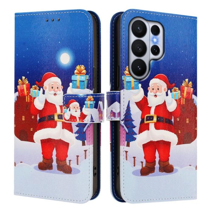 OEM - Samsung Galaxy S26 Ultra Fodral Konstläder Julmönster - Julnatt
