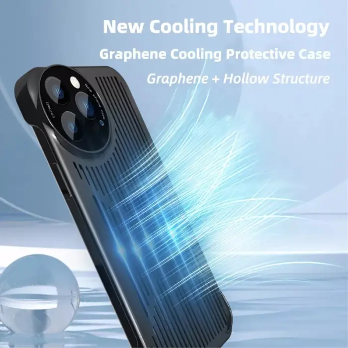 OEM - iPhone 12 Pro Skal Graphene Heat Dissipation - Blå