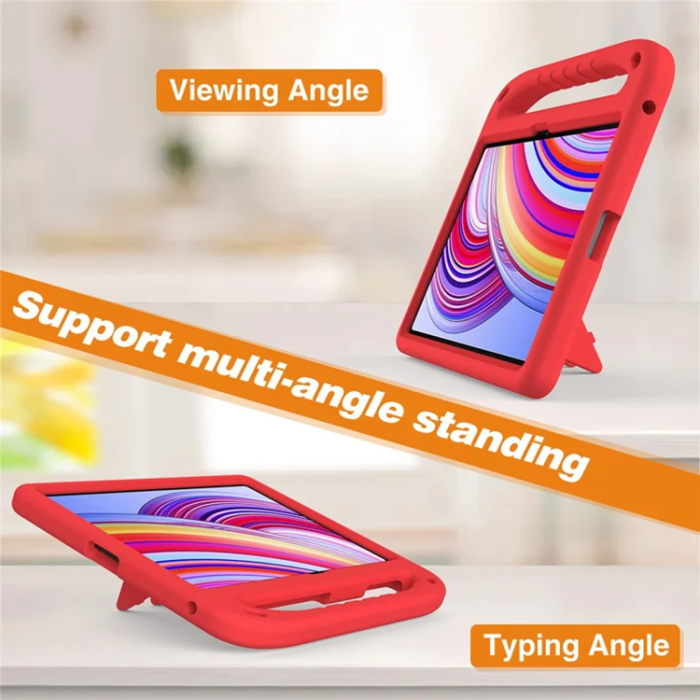 A-One Brand - Xiaomi Redmi Pad Pro/5G/Poco Pad Skal EVA Handgrepp Kickstand - Röd