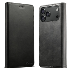 A-One Brand - SUTENI iPhone 17 Pro Plånboksfodral PU Läder - Svart