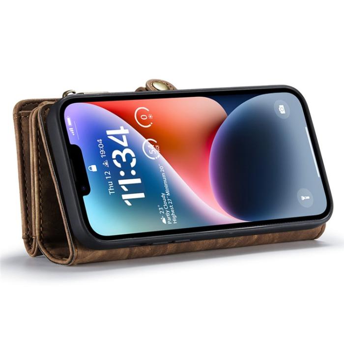 Caseme - CASEME iPhone 15 Pro Plånboksfodral 008 Detachable - Brun