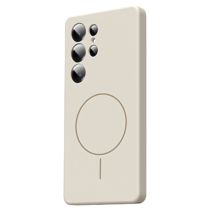 A-One Brand - Galaxy S25 Ultra Mobilskal MagSafe Silikon Soft Skin - Antikvit