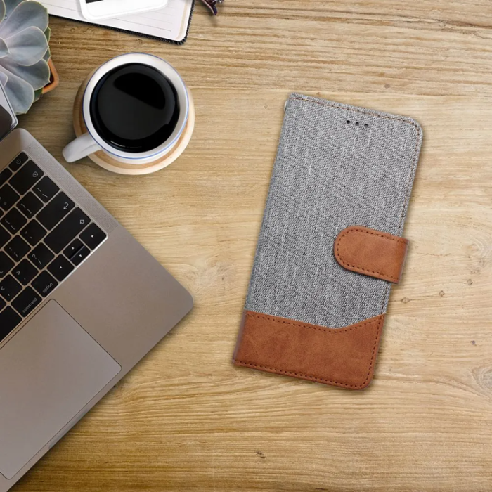 OEM - Xiaomi Redmi 14C Plånboksfodral Jeans - Grå