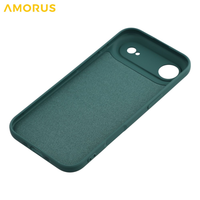 Amorus - AMORUS iPhone Air Mobilskal Precise Cutouts TPU Fiber - Armégrön