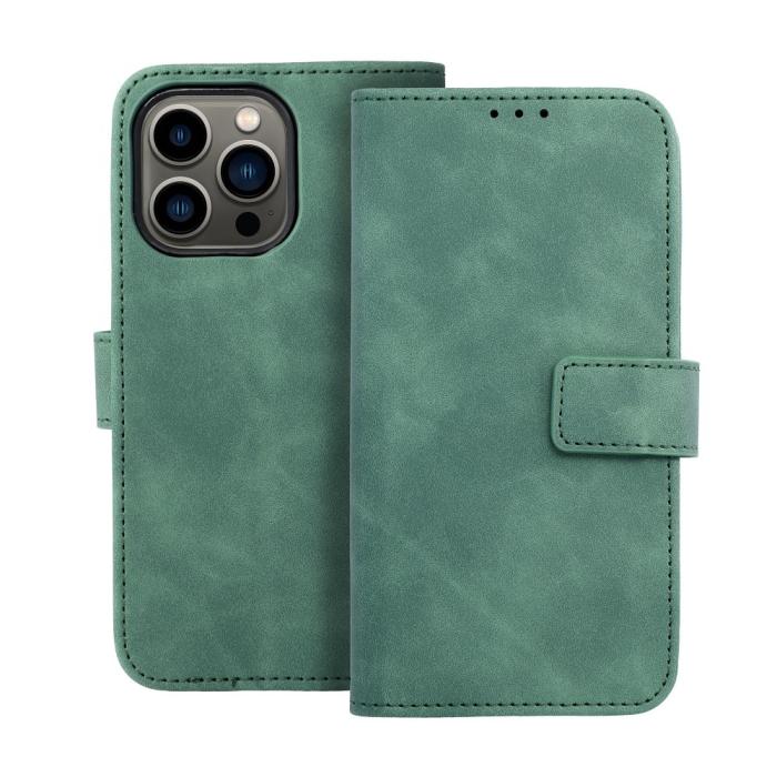OEM - iPhone 14 Pro Plånboksfodral Tender Eco Läder Grön