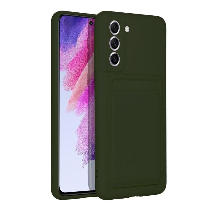 UTGATT1 - Galaxy S21 FE Skal Forcell Korthållare Mjukplast - Grön