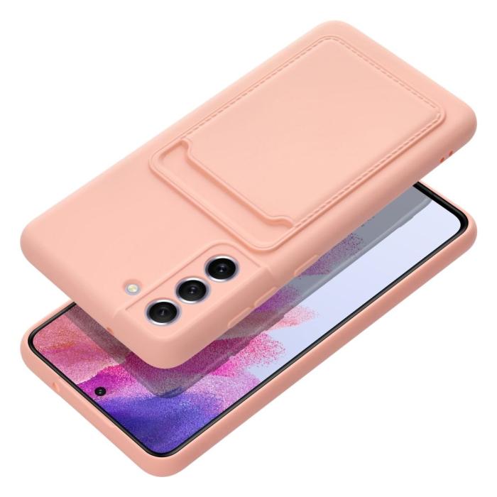 Forcell - Galaxy S21 FE Skal Forcell Korthållare Mjukplast - Rosa