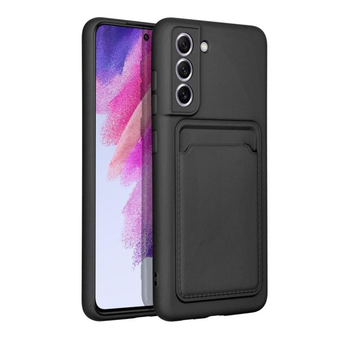 Forcell - Galaxy S21 FE Skal Forcell Korthållare Mjukplast - Svart