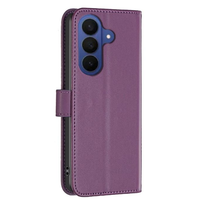 BINFEN COLOR - BINFEN Samsung Galaxy S26 Plus Fodral Folio Flip Konstläder - Mörklila