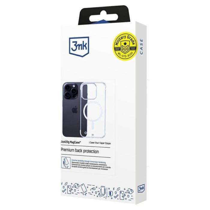 3MK - 3MK iPhone 16 Pro Max Mobilskal MagSafe Just20g - Clear