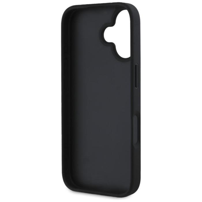 Guess - Guess iPhone 16 Mobilskal Grained Big 4G Small Classic Logo - Svart
