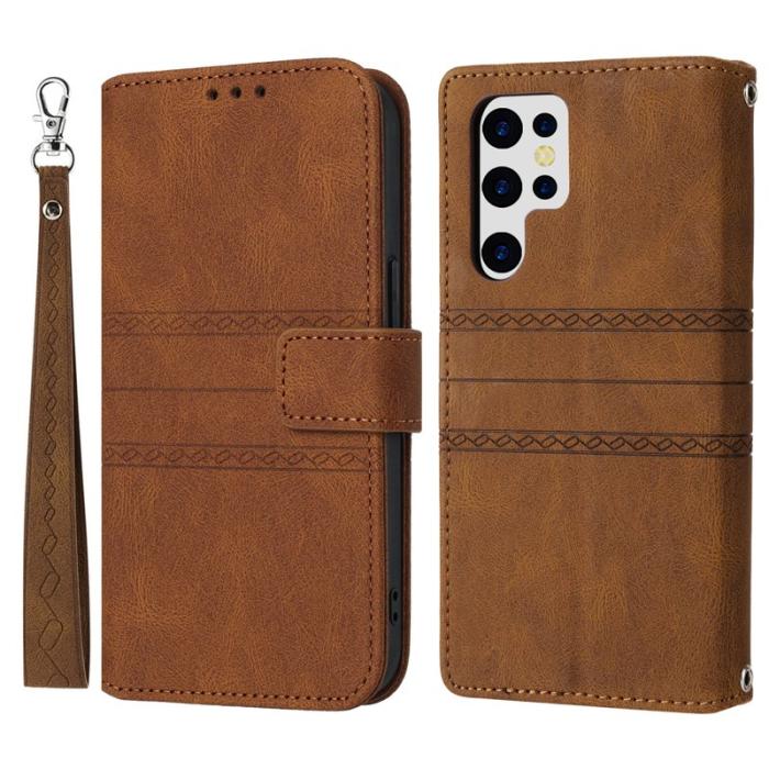 OEM - Samsung Galaxy S26 Ultra Fodral Konstläder Skin-Touch - Brun