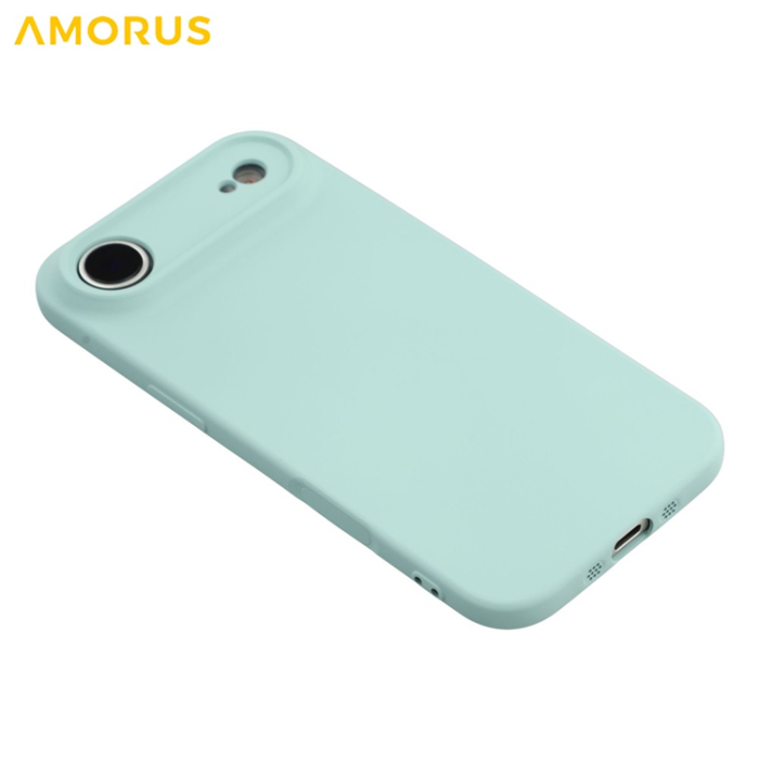 Amorus - AMORUS iPhone Air Mobilskal Precise Cutouts TPU Fiber - Babyblå
