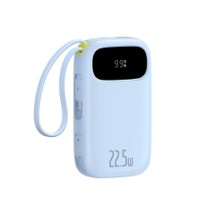 BASEUS - Baseus Powerbank 20000mAh med 2 Built-in kables 22.5W - Bl&aring;