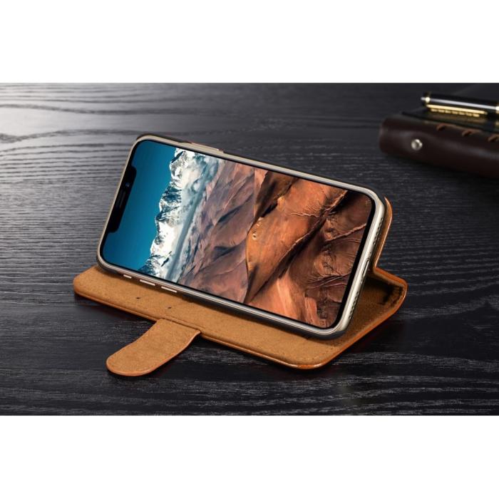 UTGATT1 - DG.MING Detachable Plånboksfodral till iPhone XS / X - Brun