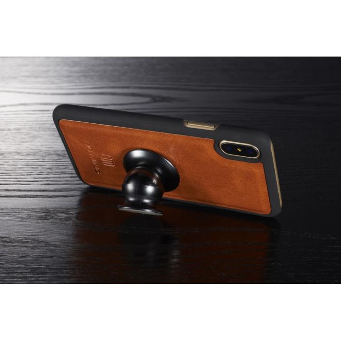 UTGATT1 - DG.MING Detachable Plånboksfodral till iPhone XS / X - Brun
