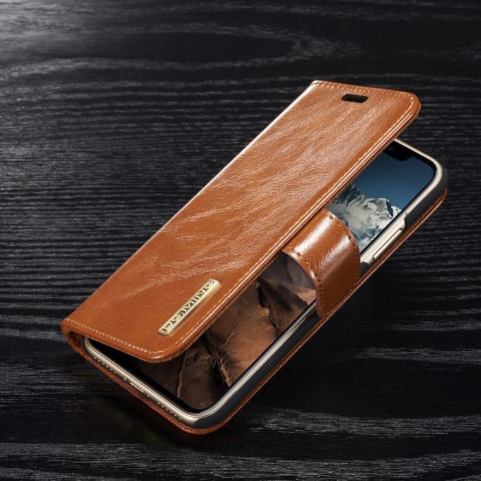 UTGATT1 - DG.MING Detachable Plånboksfodral till iPhone XS / X - Brun