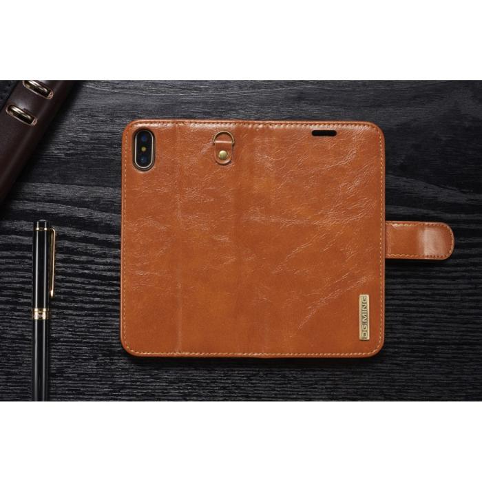 UTGATT1 - DG.MING Detachable Plånboksfodral till iPhone XS / X - Brun
