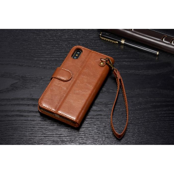 UTGATT1 - DG.MING Detachable Plånboksfodral till iPhone XS / X - Brun