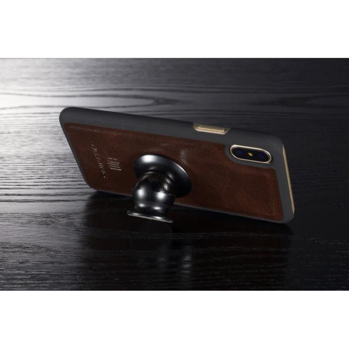 UTGATT1 - DG.MING Detachable Plånboksfodral till iPhone XS / X - Coffee