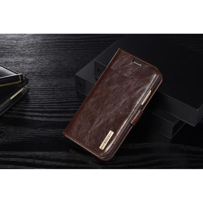 UTGATT1 - DG.MING Detachable Plånboksfodral till iPhone XS / X - Coffee