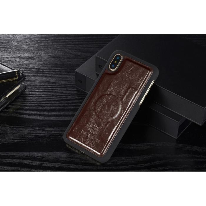 UTGATT1 - DG.MING Detachable Plånboksfodral till iPhone XS / X - Coffee