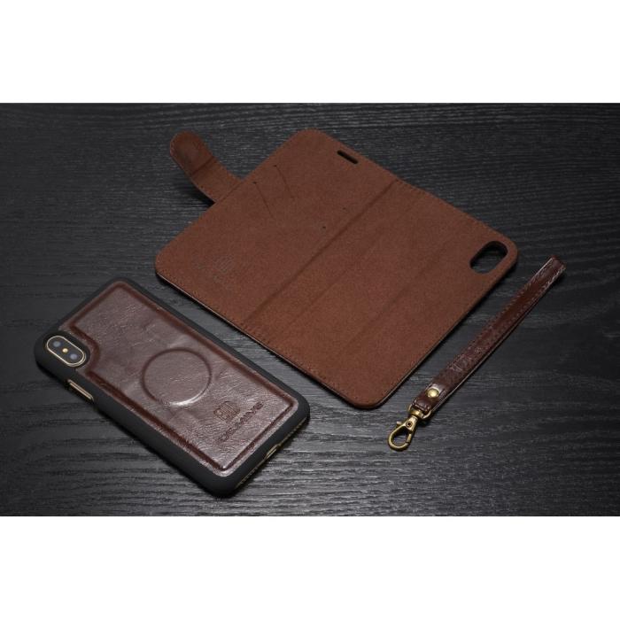UTGATT1 - DG.MING Detachable Plånboksfodral till iPhone XS / X - Coffee