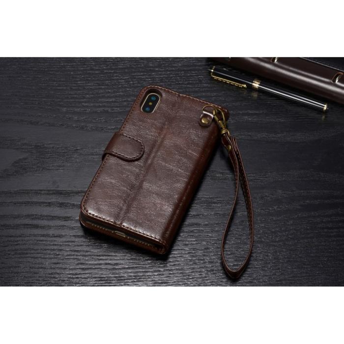 UTGATT1 - DG.MING Detachable Plånboksfodral till iPhone XS / X - Coffee