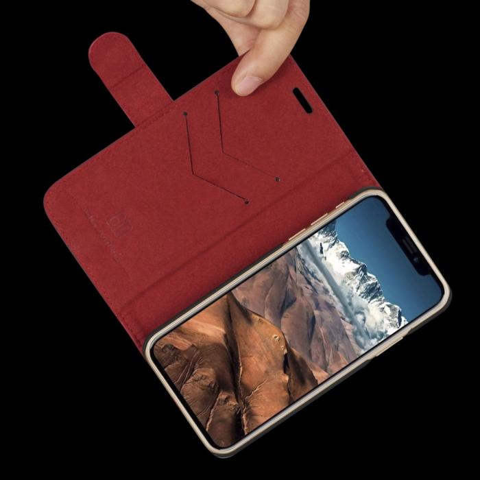 UTGATT4 - DG.MING Detachable Plånboksfodral till iPhone XS / X - Röd