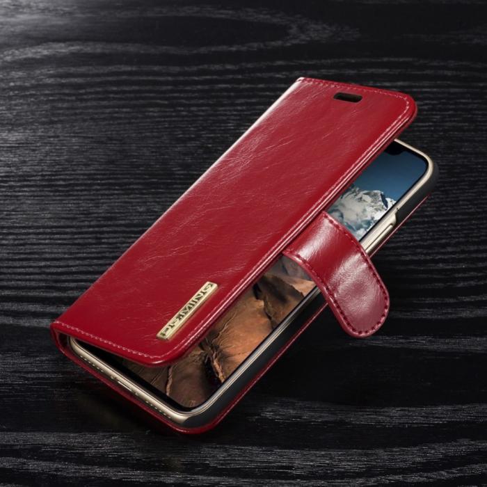 UTGATT4 - DG.MING Detachable Plånboksfodral till iPhone XS / X - Röd