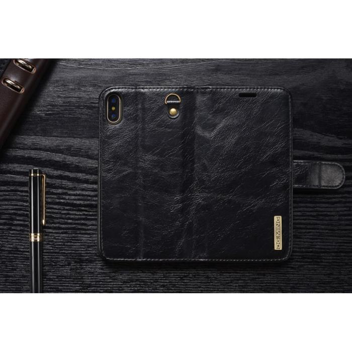 UTGATT5 - DG.MING Detachable Plånboksfodral till iPhone XS / X - Svart