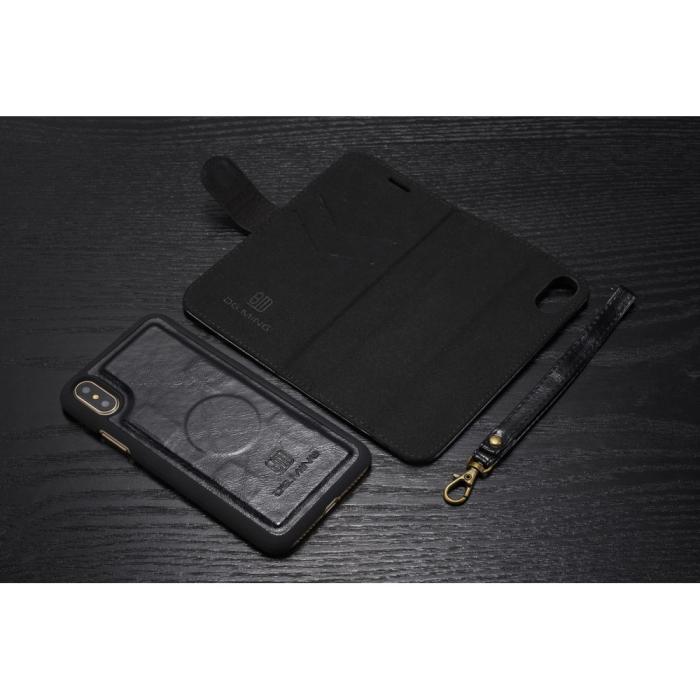 UTGATT5 - DG.MING Detachable Plånboksfodral till iPhone XS / X - Svart