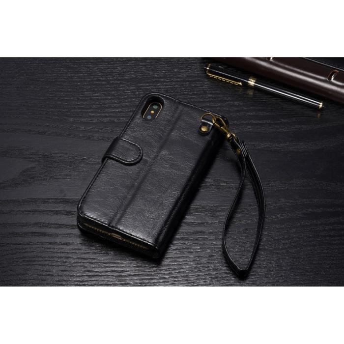 UTGATT5 - DG.MING Detachable Plånboksfodral till iPhone XS / X - Svart