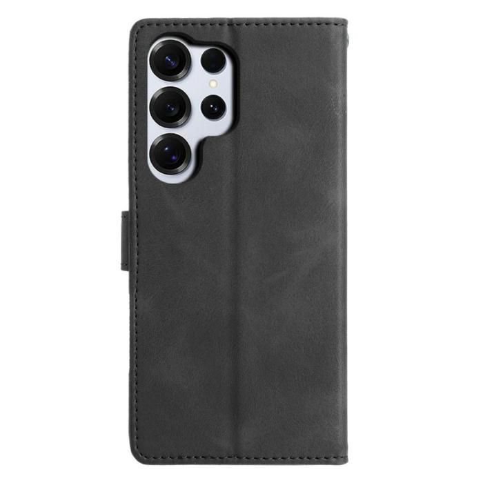 OEM - Samsung Galaxy S26 Ultra Plånboksfodral Ställ Impräntad Konstläder - Svart