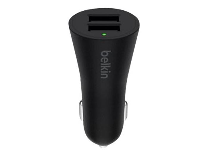 UTGATT4 - Belkin Dual Car Charger 1M Lightning Cable 24W Black