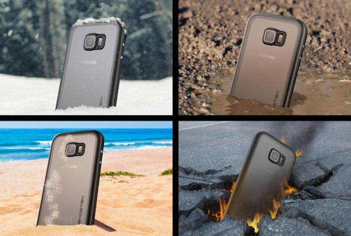 Ghostek - Ghostek Atmoic 2.0 Vattentätt Skal till Samsung Galaxy S6 - Röd