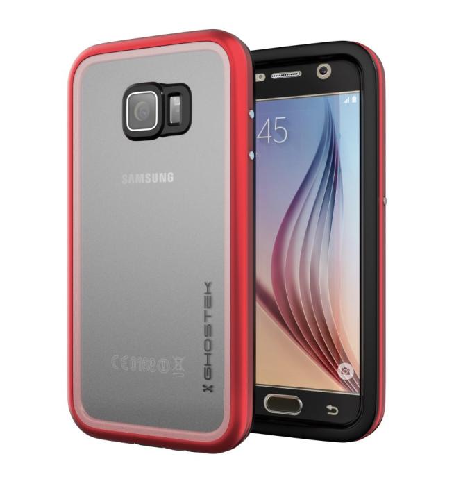 Ghostek - Ghostek Atmoic 2.0 Vattentätt Skal till Samsung Galaxy S6 - Röd