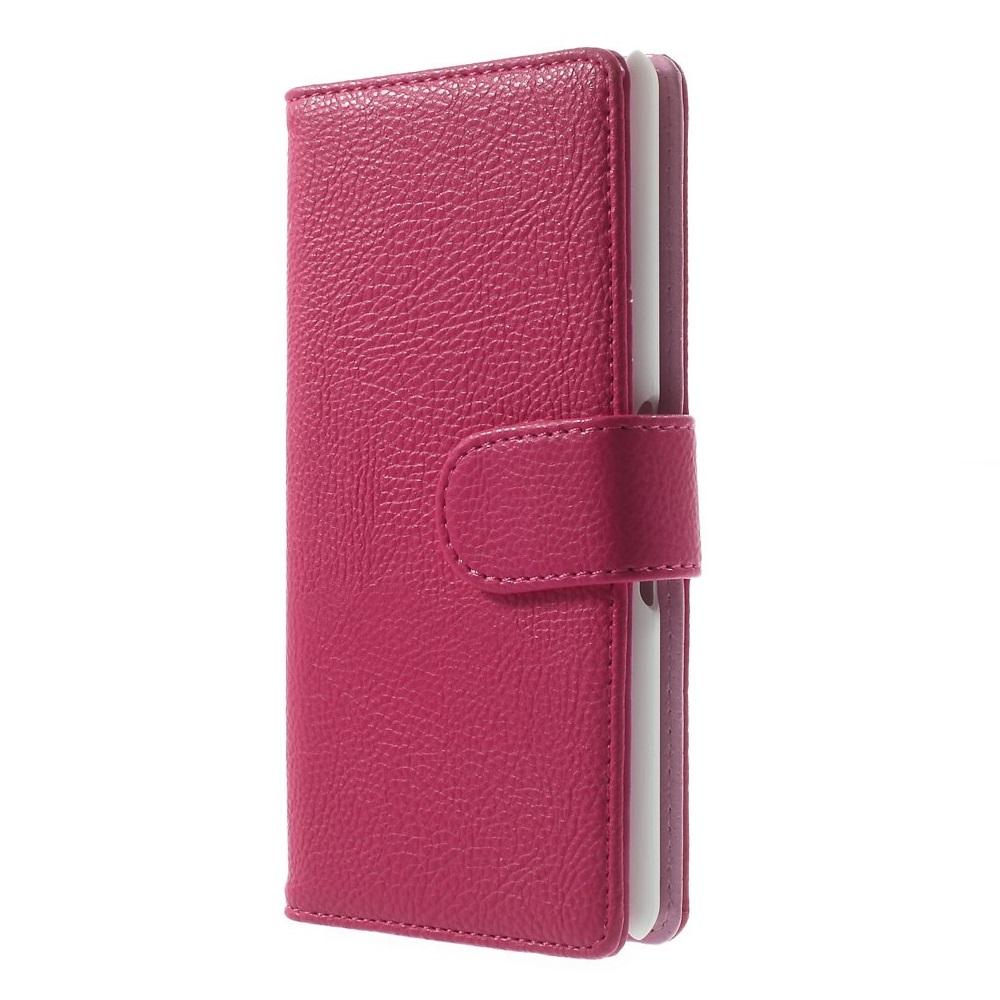 Embossed Plånboksfodral till Sony Xperia E3 - Magenta | 2353 | AlltMobil