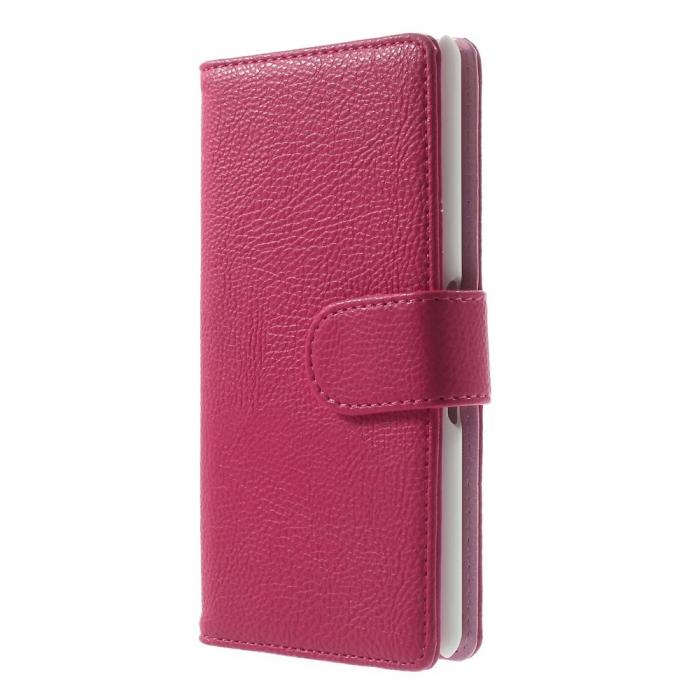 OEM - Embossed Plånboksfodral till Sony Xperia E3 - Magenta