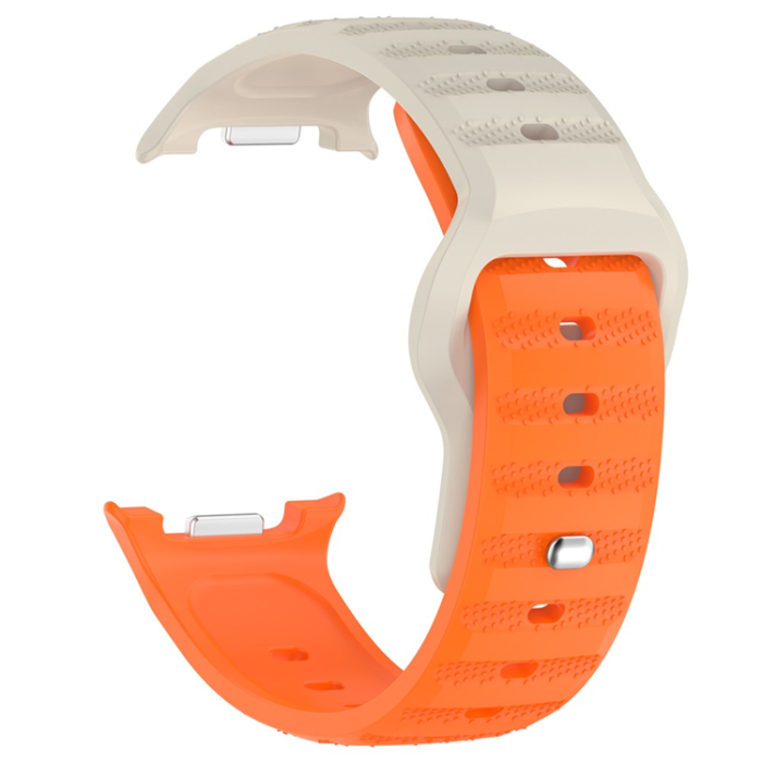 A-One Brand - Galaxy Watch 8/8 Classic (40/44/46mm) Armband Dot Pattern - Starlight/Orange