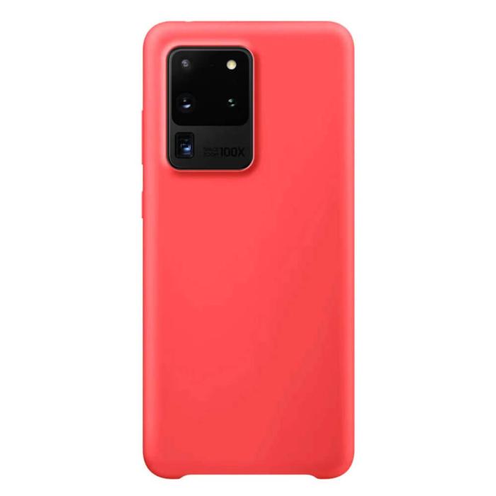UTGATT1 - Silicone case skal Galaxy S20 Ultra Röd