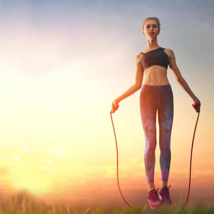 UTGATT5 - Skipping rope med a jump counter fitness crossfit Grön