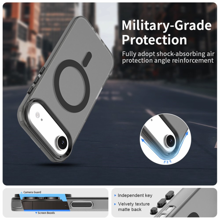 A-One Brand - iPhone 17 Air Mobilskal MagSafe Anti Drop Hybrid - Svart
