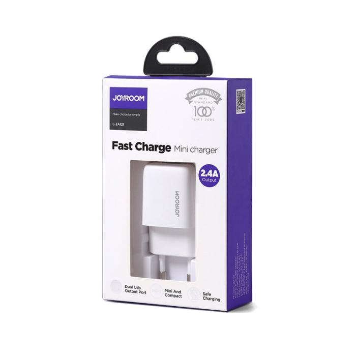UTGATT1 - Joyroom 2x USB Väggladdare 12 W - Vit