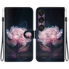A-One Brand - Sony Xperia 1 VII Plånboksfodral Pattern Printing - Lila Peony