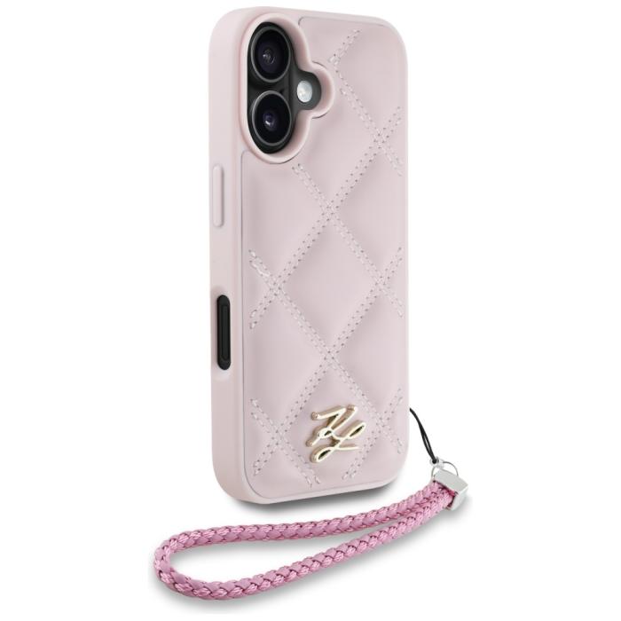 KARL LAGERFELD - Karl Lagerfeld iPhone 16 Mobilskal MagSafe Quilted Logo Strap