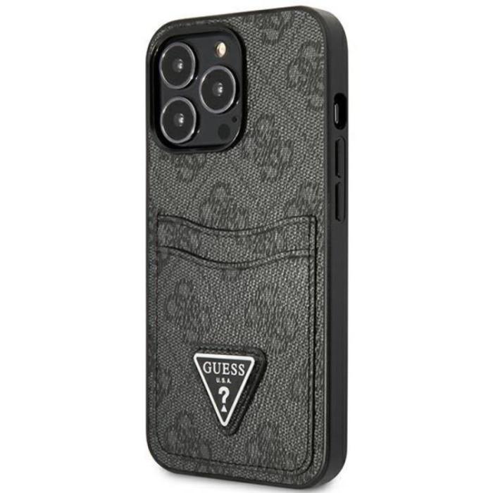 Guess - Guess iPhone 13 Pro Skal Korthållare Triangle Logo - Svart