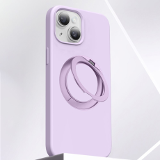 A-One Brand - iPhone 15 Mobilskal MagSafe Silikon Roterande Kickstand