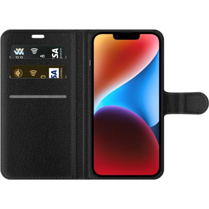 iSecrets - Plånboksfodral till Apple iPhone 15 med fejdande blommor